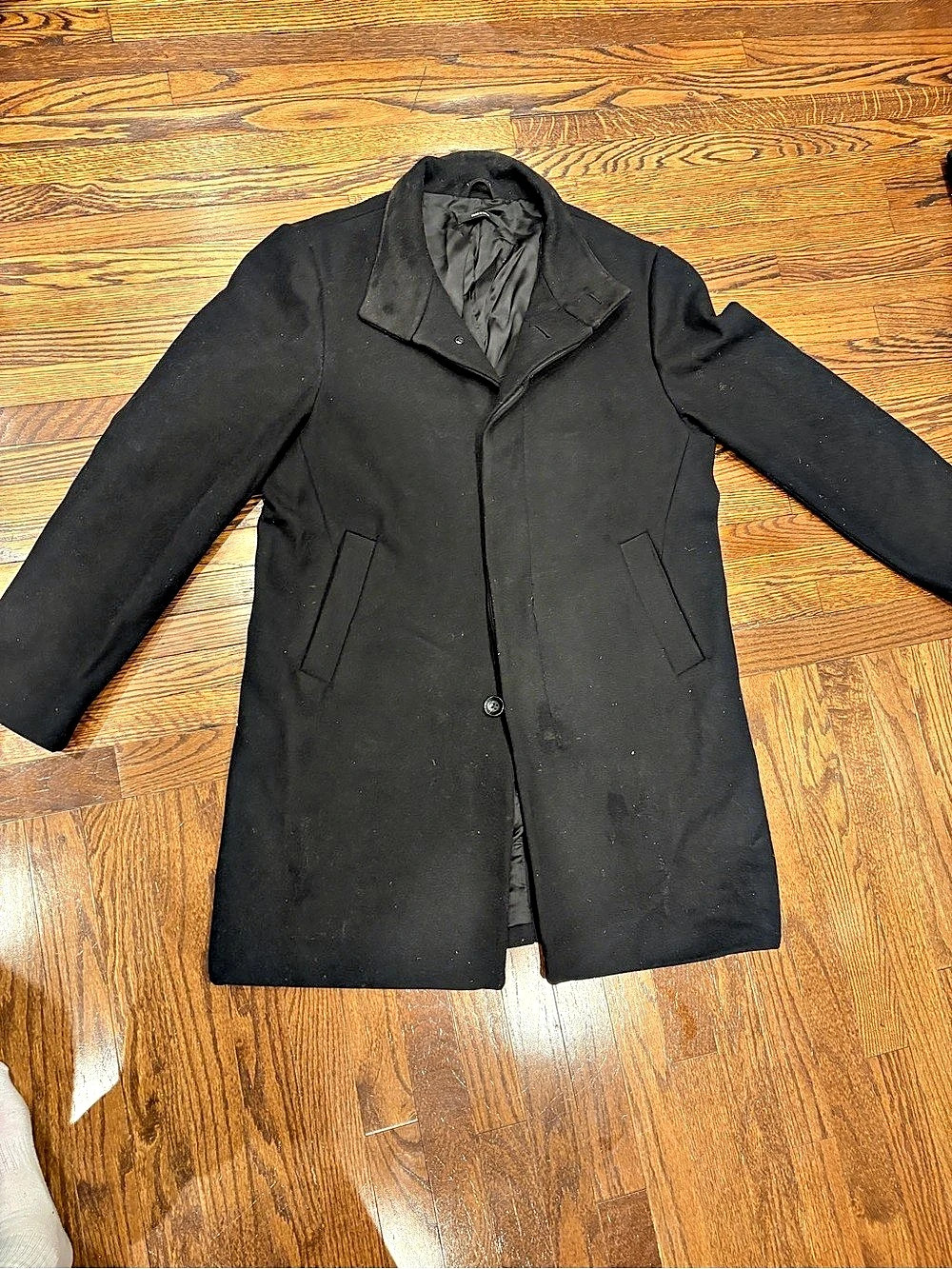 Club Monaco Men's Pea Coat Size 44 Black
